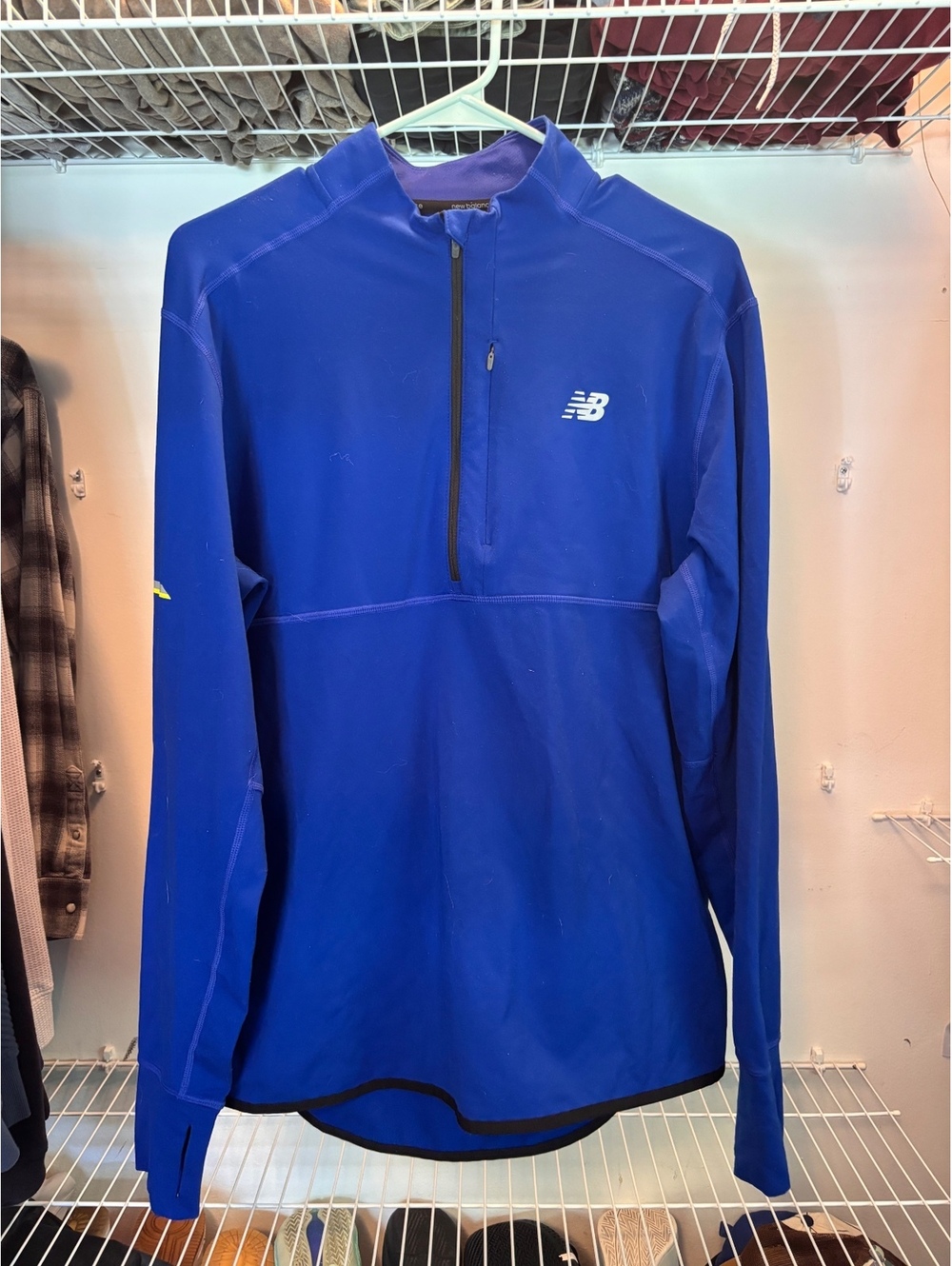 New Balance Men's Blue Half-Zip Pullover Large